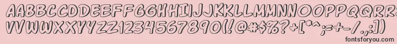 Komikagl Font – Black Fonts on Pink Background