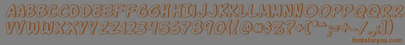 Komikagl Font – Brown Fonts on Gray Background