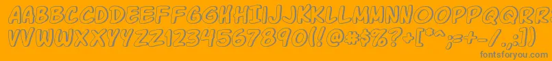 Komikagl Font – Gray Fonts on Orange Background