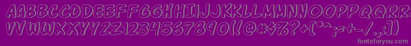 Komikagl Font – Gray Fonts on Purple Background