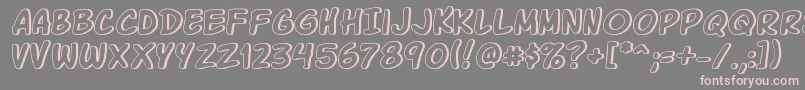 Komikagl Font – Pink Fonts on Gray Background