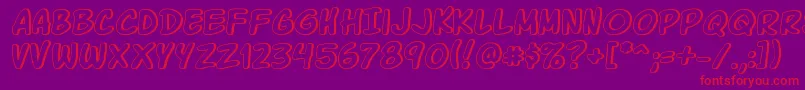 Komikagl Font – Red Fonts on Purple Background