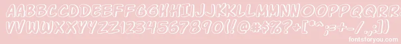 Komikagl Font – White Fonts on Pink Background