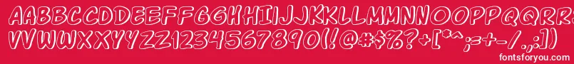 Komikagl Font – White Fonts on Red Background