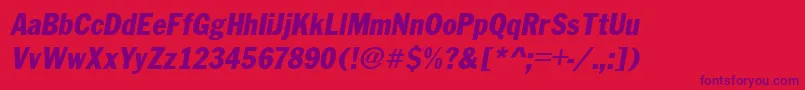 FranklinCond.GothicItalic Font – Purple Fonts on Red Background