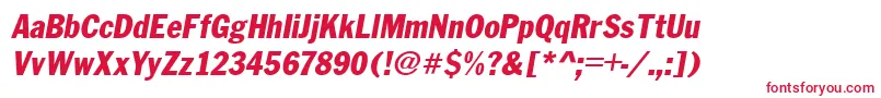 FranklinCond.GothicItalic Font – Red Fonts
