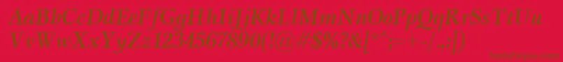 fuente MiramarBolditalic – Fuentes Marrones Sobre Fondo Rojo