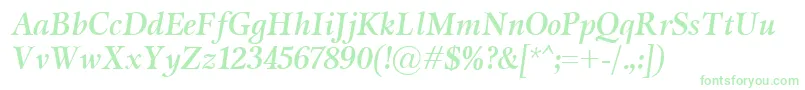 MiramarBolditalic Font – Green Fonts on White Background