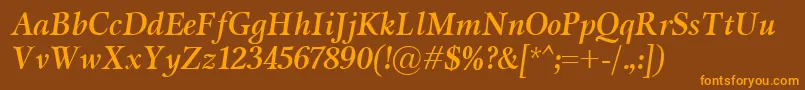 MiramarBolditalic Font – Orange Fonts on Brown Background