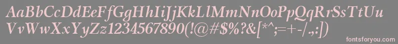 MiramarBolditalic Font – Pink Fonts on Gray Background