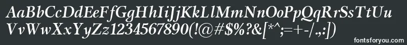 MiramarBolditalic Font – White Fonts on Black Background