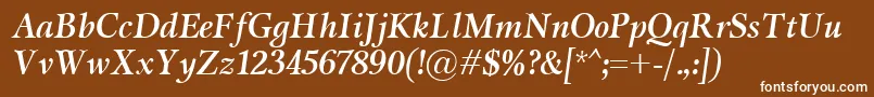 MiramarBolditalic Font – White Fonts on Brown Background