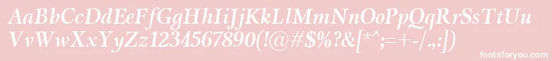 MiramarBolditalic Font – White Fonts on Pink Background