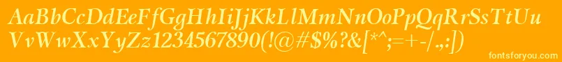 MiramarBolditalic Font – Yellow Fonts on Orange Background