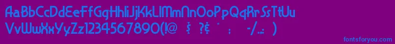 Snappyservice Font – Blue Fonts on Purple Background