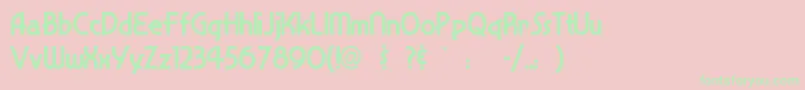 Snappyservice Font – Green Fonts on Pink Background