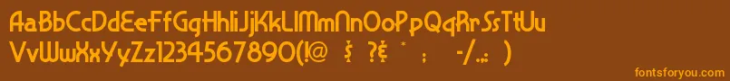 Snappyservice Font – Orange Fonts on Brown Background