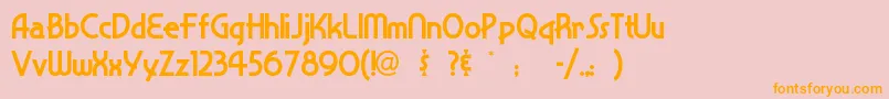 Snappyservice Font – Orange Fonts on Pink Background