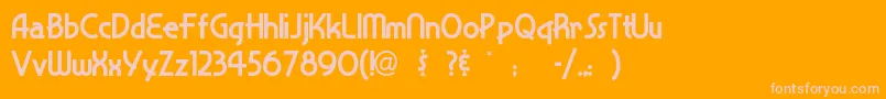 Snappyservice Font – Pink Fonts on Orange Background