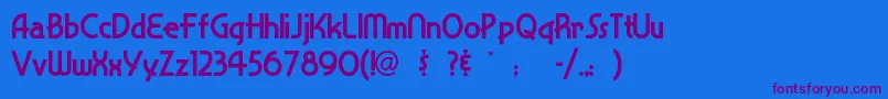 Snappyservice Font – Purple Fonts on Blue Background