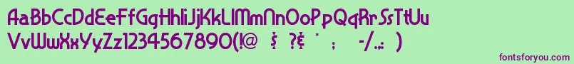 Шрифт Snappyservice – фиолетовые шрифты на зелёном фоне