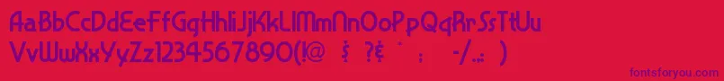 Snappyservice Font – Purple Fonts on Red Background
