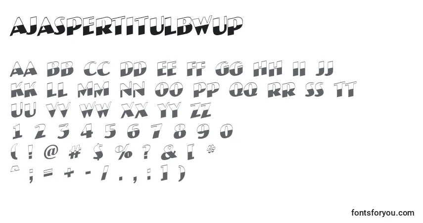 AJaspertitulbwup Font – alphabet, numbers, special characters
