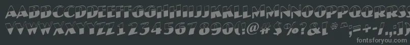 AJaspertitulbwup Font – Gray Fonts on Black Background