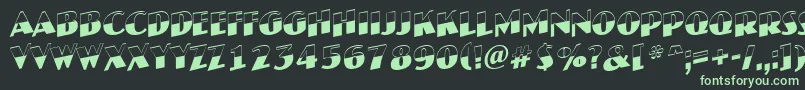 AJaspertitulbwup Font – Green Fonts on Black Background