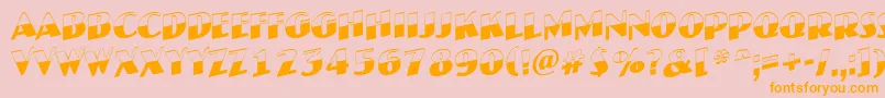 AJaspertitulbwup-Schriftart – Orangefarbene Schriften auf rosa Hintergrund