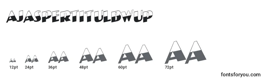 Размеры шрифта AJaspertitulbwup