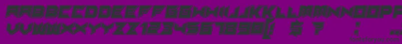 フォントSuggested3DfilledItalic – 紫の背景に黒い文字