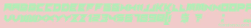 Suggested3DfilledItalic Font – Green Fonts on Pink Background