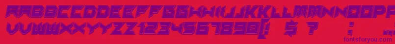 Suggested3DfilledItalic Font – Purple Fonts on Red Background