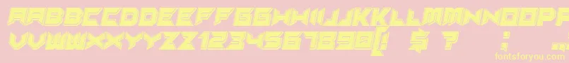 Suggested3DfilledItalic Font – Yellow Fonts on Pink Background