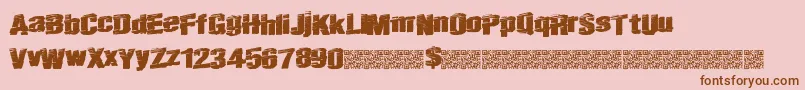 Fonte Realfast – fontes marrons em um fundo rosa