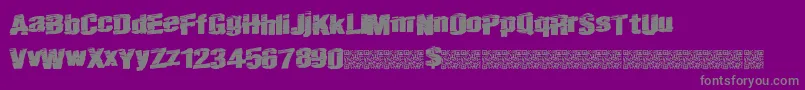 Fonte Realfast – fontes cinzas em um fundo violeta