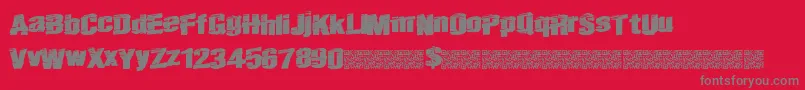 フォントRealfast – 赤い背景に灰色の文字