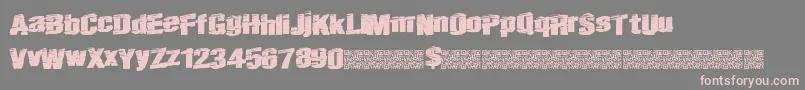 フォントRealfast – 灰色の背景にピンクのフォント