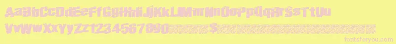 Realfast Font – Pink Fonts on Yellow Background