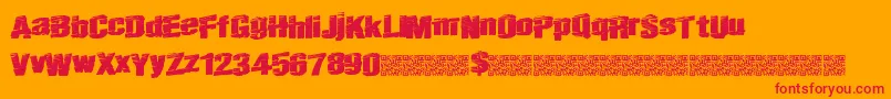 Realfast Font – Red Fonts on Orange Background