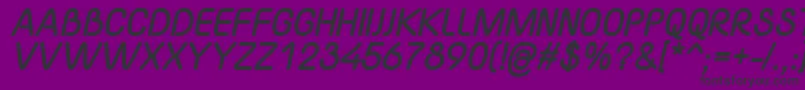 YaahowuThickItalic Font – Black Fonts on Purple Background