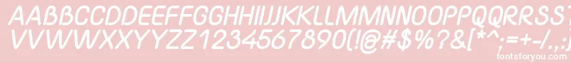 YaahowuThickItalic Font – White Fonts on Pink Background