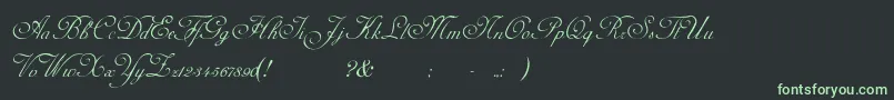 Adinekir-fontti – vihreät fontit mustalla taustalla