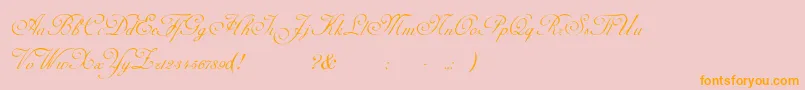 Adinekir-Schriftart – Orangefarbene Schriften auf rosa Hintergrund