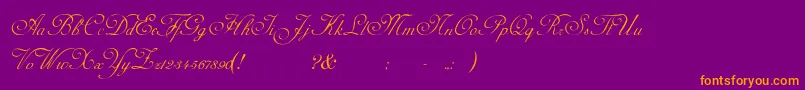 Adinekir Font – Orange Fonts on Purple Background