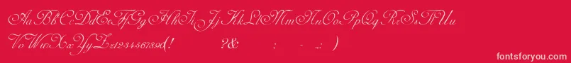 Adinekir Font – Pink Fonts on Red Background