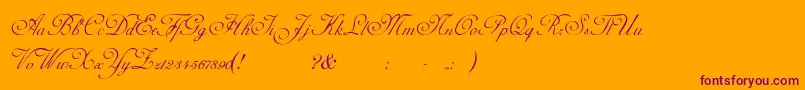 Adinekir Font – Purple Fonts on Orange Background