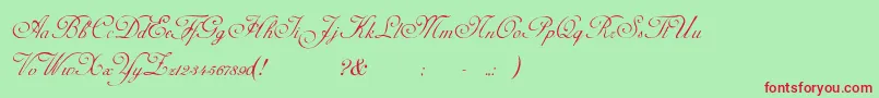 Fonte Adinekir – fontes vermelhas em um fundo verde