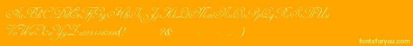 Adinekir-Schriftart – Gelbe Schriften auf orangefarbenem Hintergrund